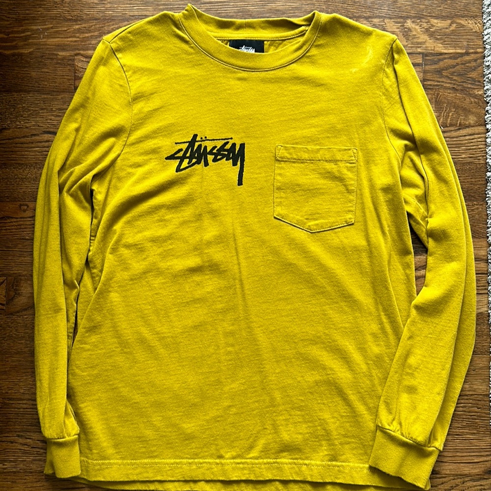 Stüssy, mustard Yellow, size S, long sleeve